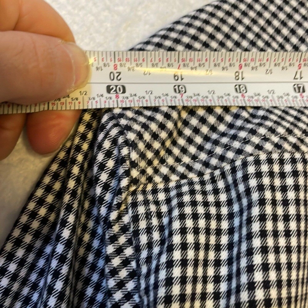 Robert Graham Medium Mens White Black Cotton Check Long Sleeve Button Up Shirt - Picture 8 of 10